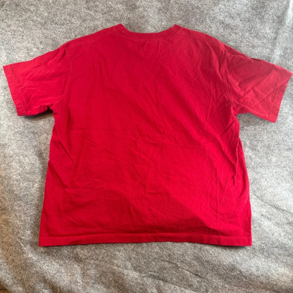 Jordan T-Shirt Mens Sz L Loose Fit Red Jumpman Logo Crew Neck Cotton Tee Short